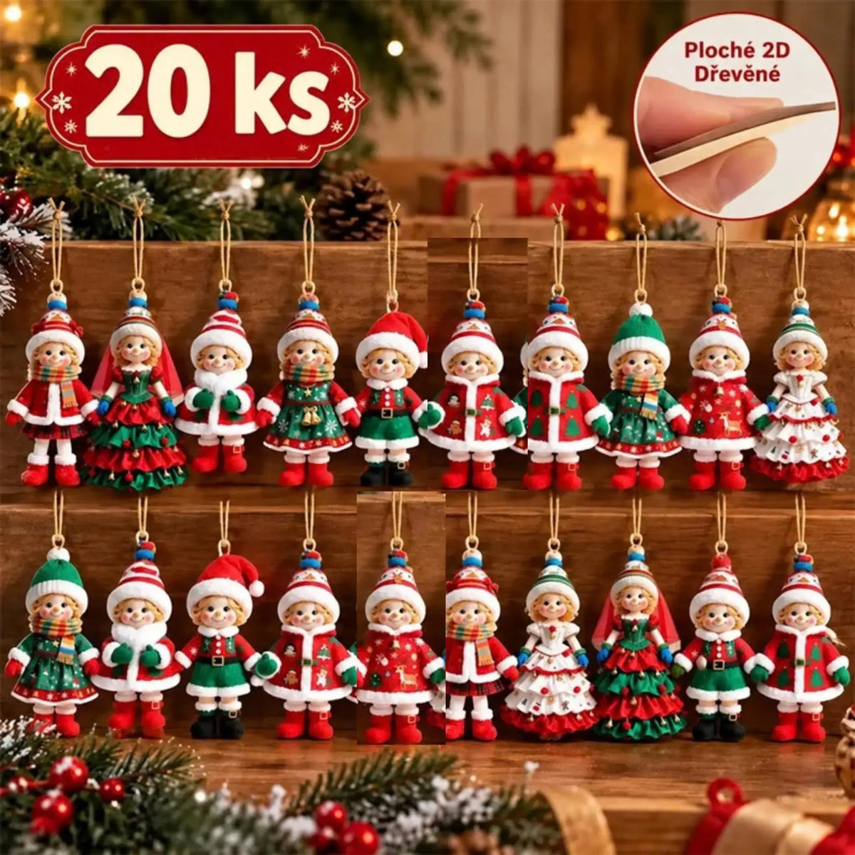 🎄【20/40 komada】🎅Slatki božićni ukrasi✨
