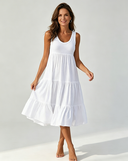👗 【S-5XL】 Prosta sukienka w jednolitym kolorze ✅️Płatność przy odbiorze