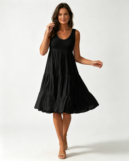 👗 【S-5XL】 Prosta sukienka w jednolitym kolorze ✅️Płatność przy odbiorze