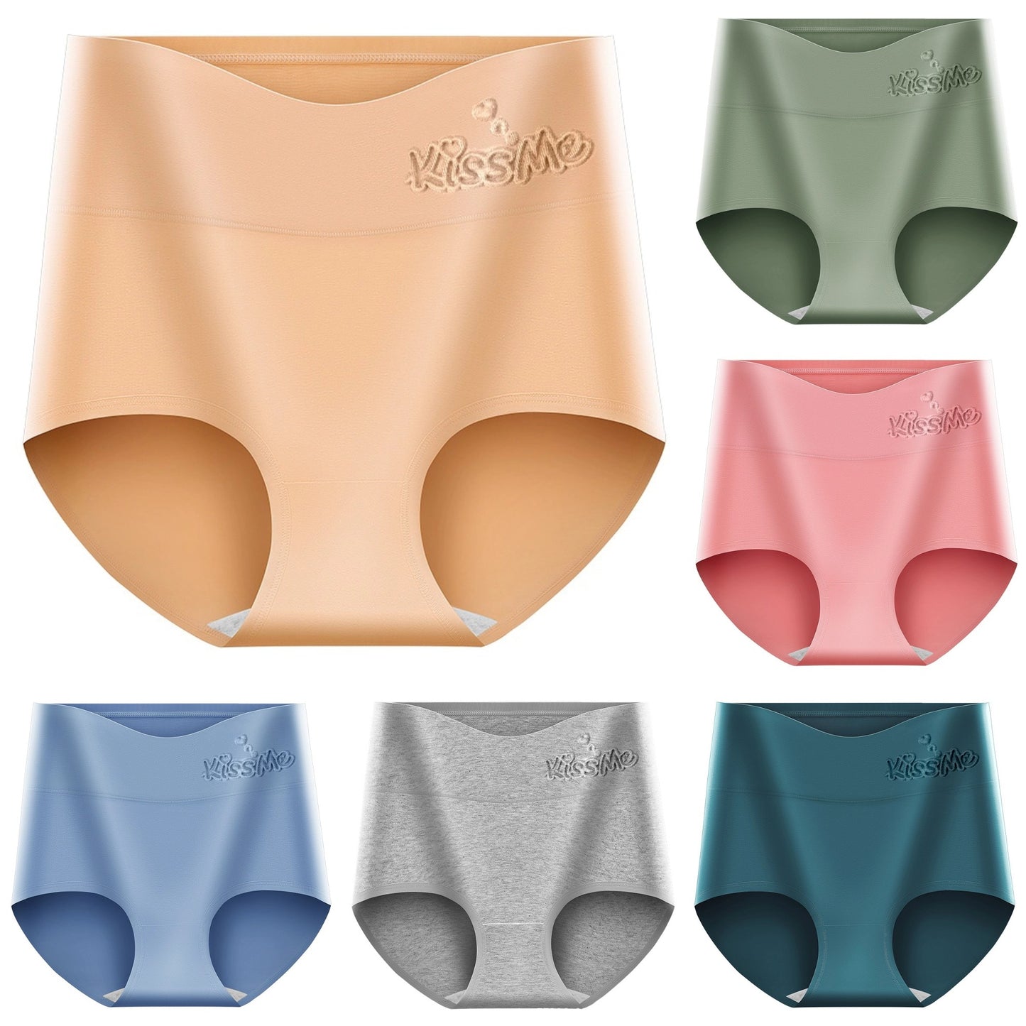 ✨️【Kupite 3, dobijte 3 gratis】✨️Žensko prozračno donje rublje visokog struka od čistog pamuka, udobno, plus veličine, odvodi vlagu  （45-105 kg）