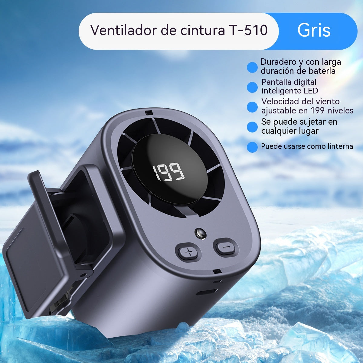 🌀❄Nuevo ventilador USB de gran capacidad con pantalla digital LED para montaje en coche y exteriores