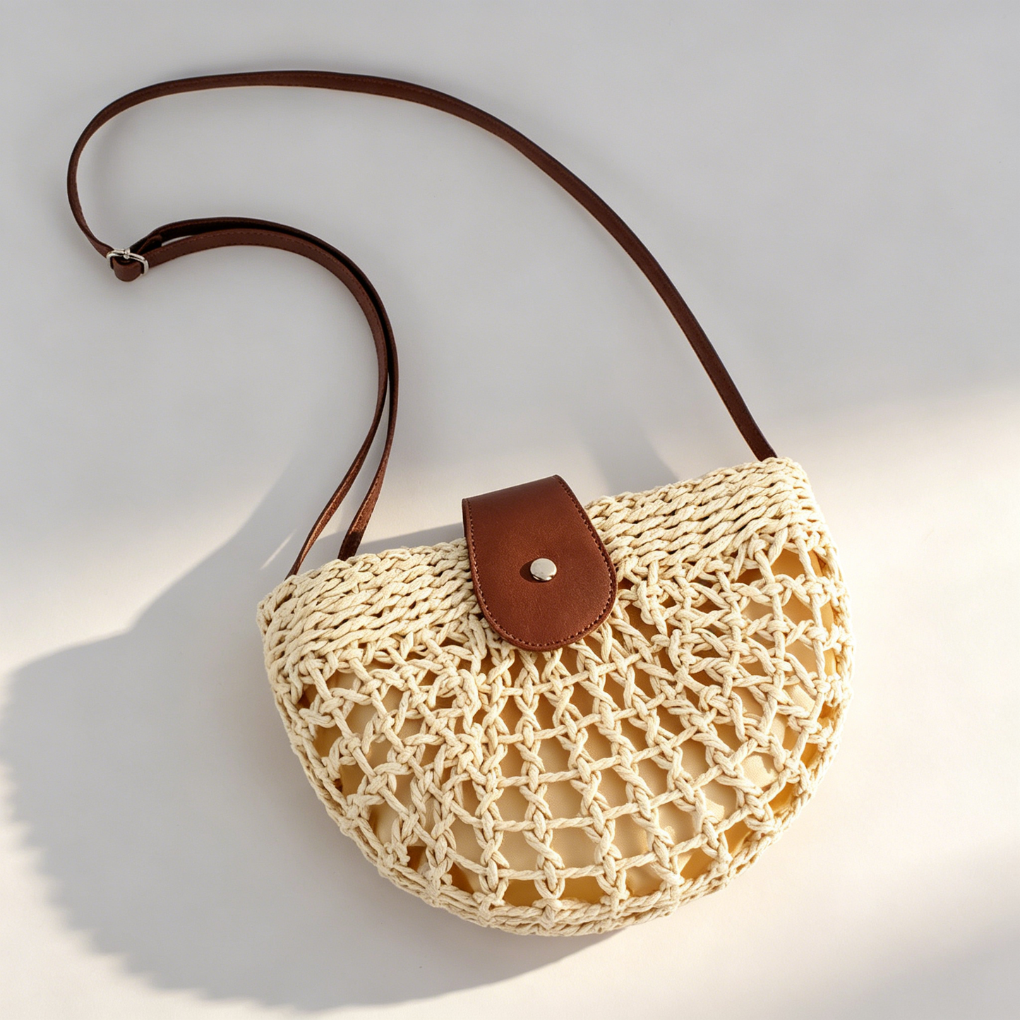 👜 OGRANICZONA CZASOWO ZNIŻKA 50%! ✨ Pleciona torba na ramię – styl boho, tkana ręcznie, regulowana, lekka ✨
