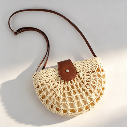 👜 OGRANICZONA CZASOWO ZNIŻKA 50%! ✨ Pleciona torba na ramię – styl boho, tkana ręcznie, regulowana, lekka ✨