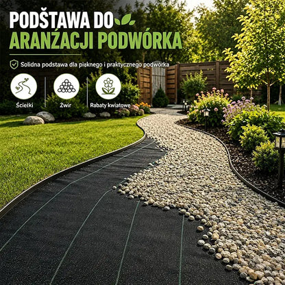 ☀️🌿Wytrzymała, czarna mata do ochrony gleby przed chwastami – odporna na promieniowanie UV mata do ogrodu i sadu – tkane rolki do zwalczania chwastów.