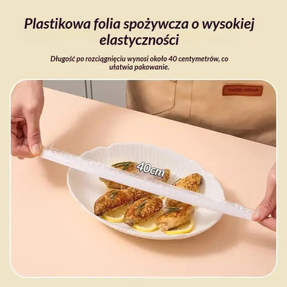 🔥【Oferta specjalna na ostatni dzień: połowa ceny】✨500 sztuk elastycznych, bezpiecznych w kontakcie z żywnością i wielorazowych osłon na żywność