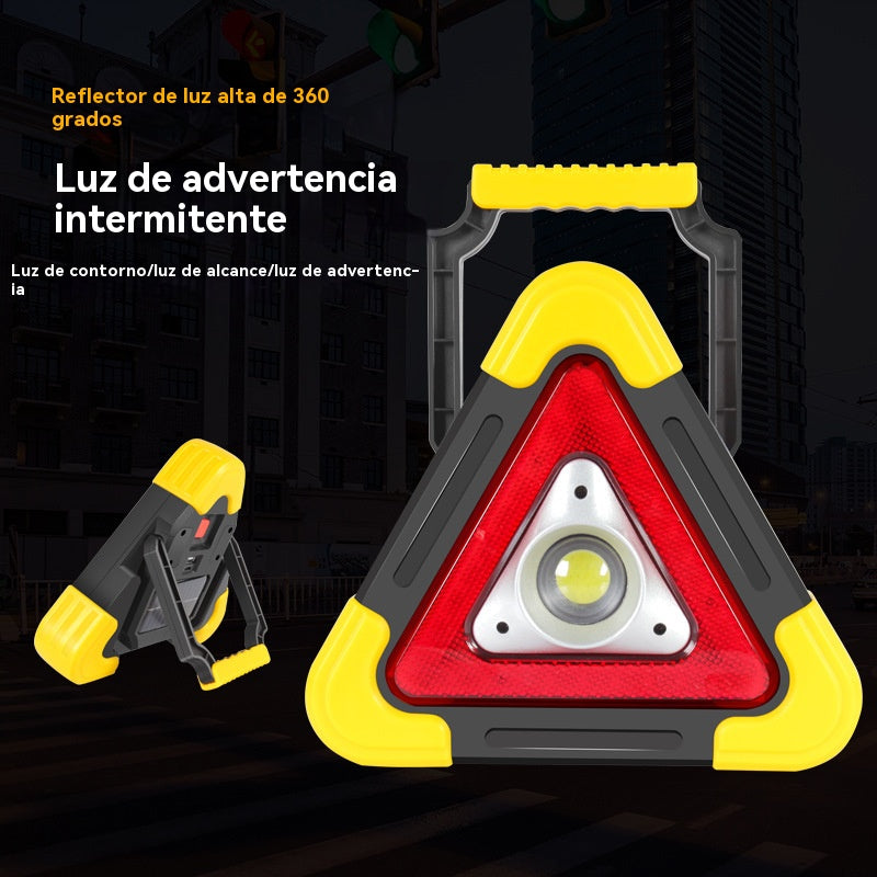 🔥Nuevo producto 2026🔥 Trípode de advertencia solar 3 en 1 para coche con foco de alta intensidad. Incluso con niebla densa, sirve como advertencia.