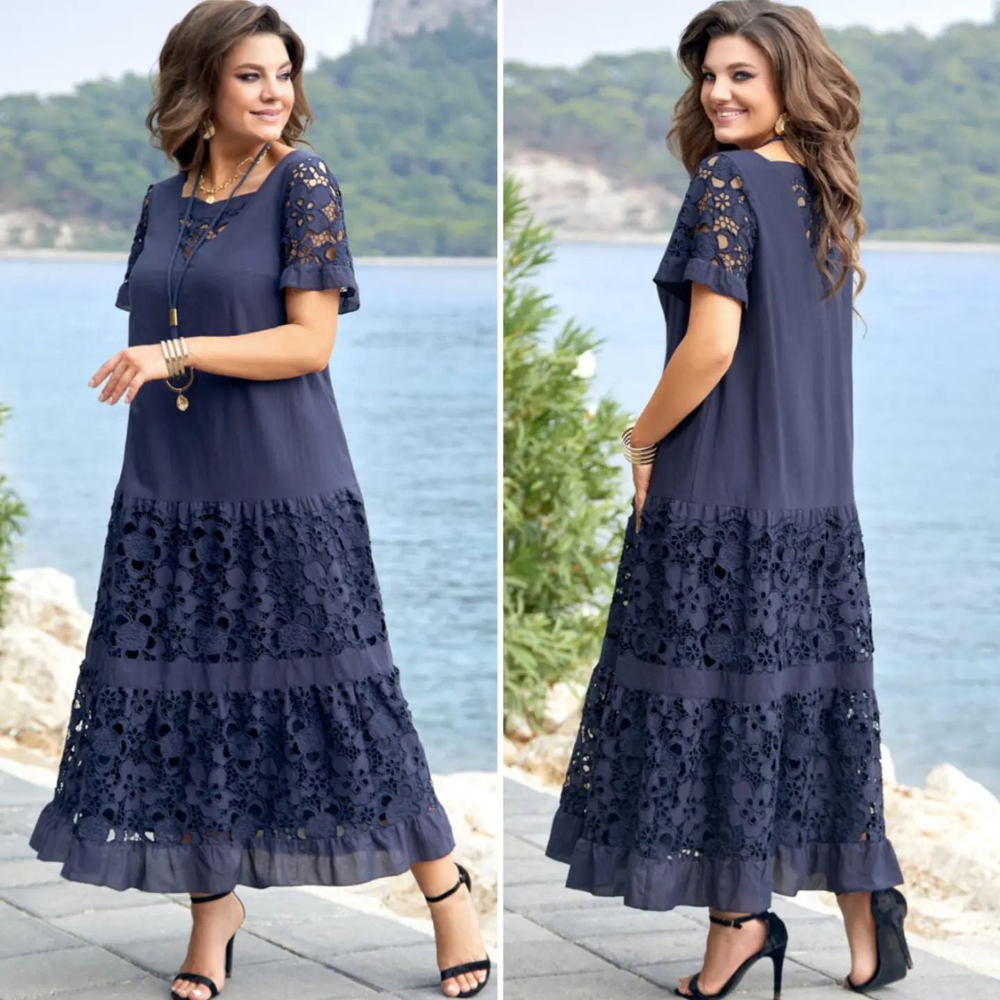 🔥💖【S-5XL】2026 nowy styl modna i elegancka długa spódnica koronkowa odpowiednia na każdą okazję