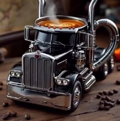 🚛Ručne vyrobený hrnček na kávu s kamiónom