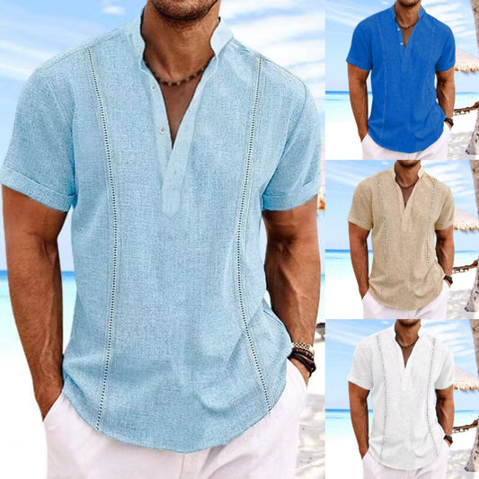 ⛺👕【S-3XL】☀️ Camisa de algodón para hombre 2025. Bestseller casual de verano en España.
