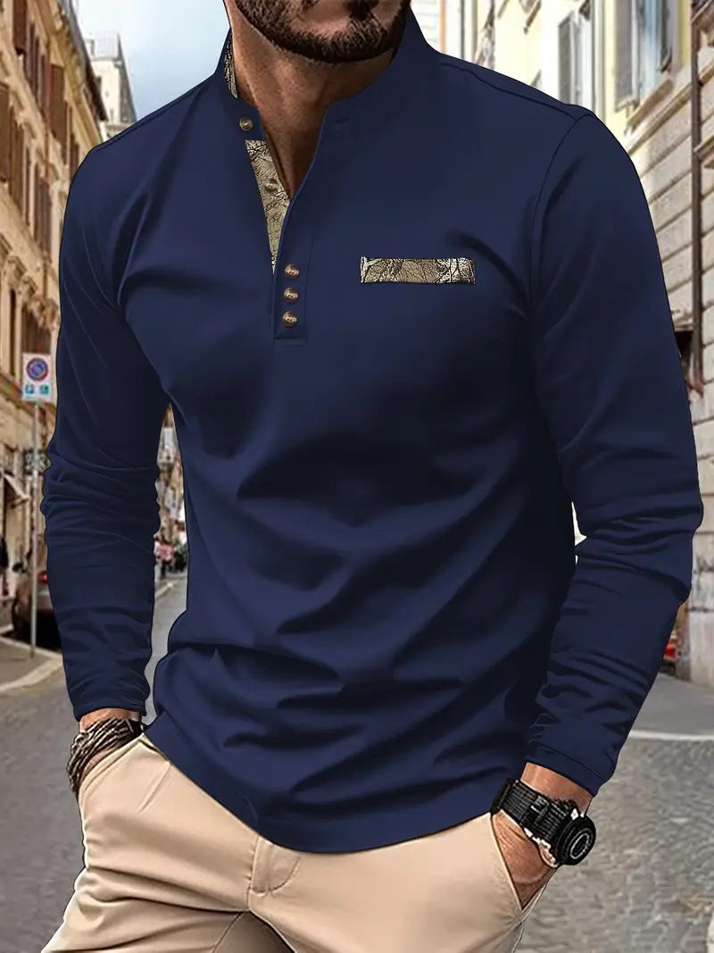 【🔥Specjalna redukcja 50%】【S-3XL】Męskie sportowe koszulki polo z długimi rękawami