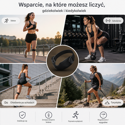4 pary za jedyne 99 zł 🏃‍♀️ Sportowe stabilizatory kolan 👉 Kolana potrzebują czasu na regenerację, a ten sprzęt zapewnia niezbędne wsparcie.