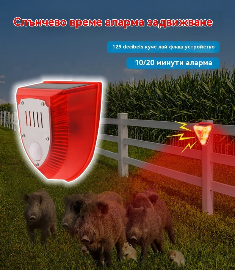📣💥【Гореща разпродажба】💥Слънчев ултразвуков репелент за птици🔥Говорител + мигаща червена светлина за отблъскване на различни животни на открито