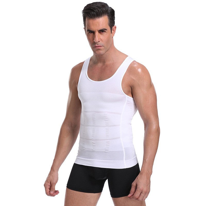 【50% de descuento】⚡ Fajas moldeadoras para hombres, camisetas sin mangas con control de barriga, contorno de busto