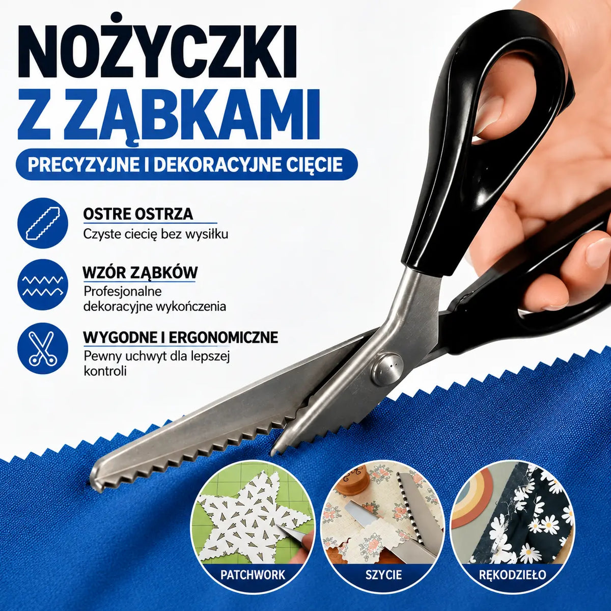 🔥✂️ Nożyce krawieckie ząbkujące, dostępne w 5 rozmiarach.