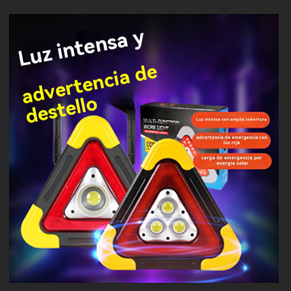 🔥Nuevo producto 2026🔥 Trípode de advertencia solar 3 en 1 para coche con foco de alta intensidad. Incluso con niebla densa, sirve como advertencia.