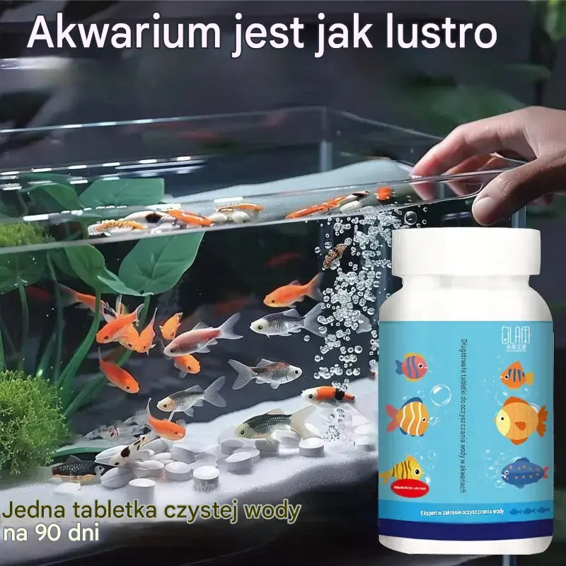 🔥Kup 1, a 1 dostaniesz gratis (2 butelki - 400 sztuk)🐠🌿 Tabletki do oczyszczania wody akwariowej + tabletki natleniające