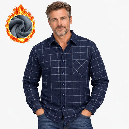 🔥【50% taniej】👔【Rozmiary L–5XL】Ciepła koszula z długim rękawem