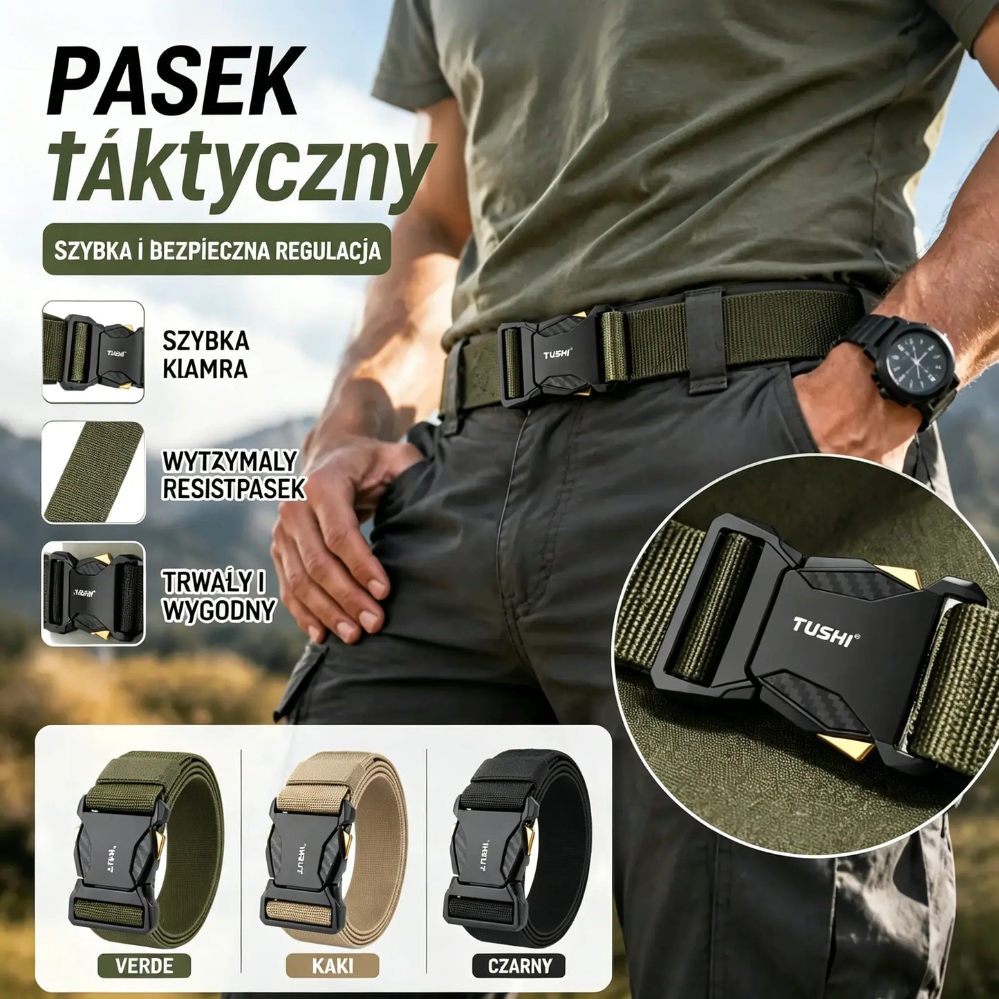🔥50% zniżki【Długość 120 cm】✅ Męski pasek o wysokiej elastyczności, odpowiedni na każdą okazję: podróż, biznes, wypoczynek