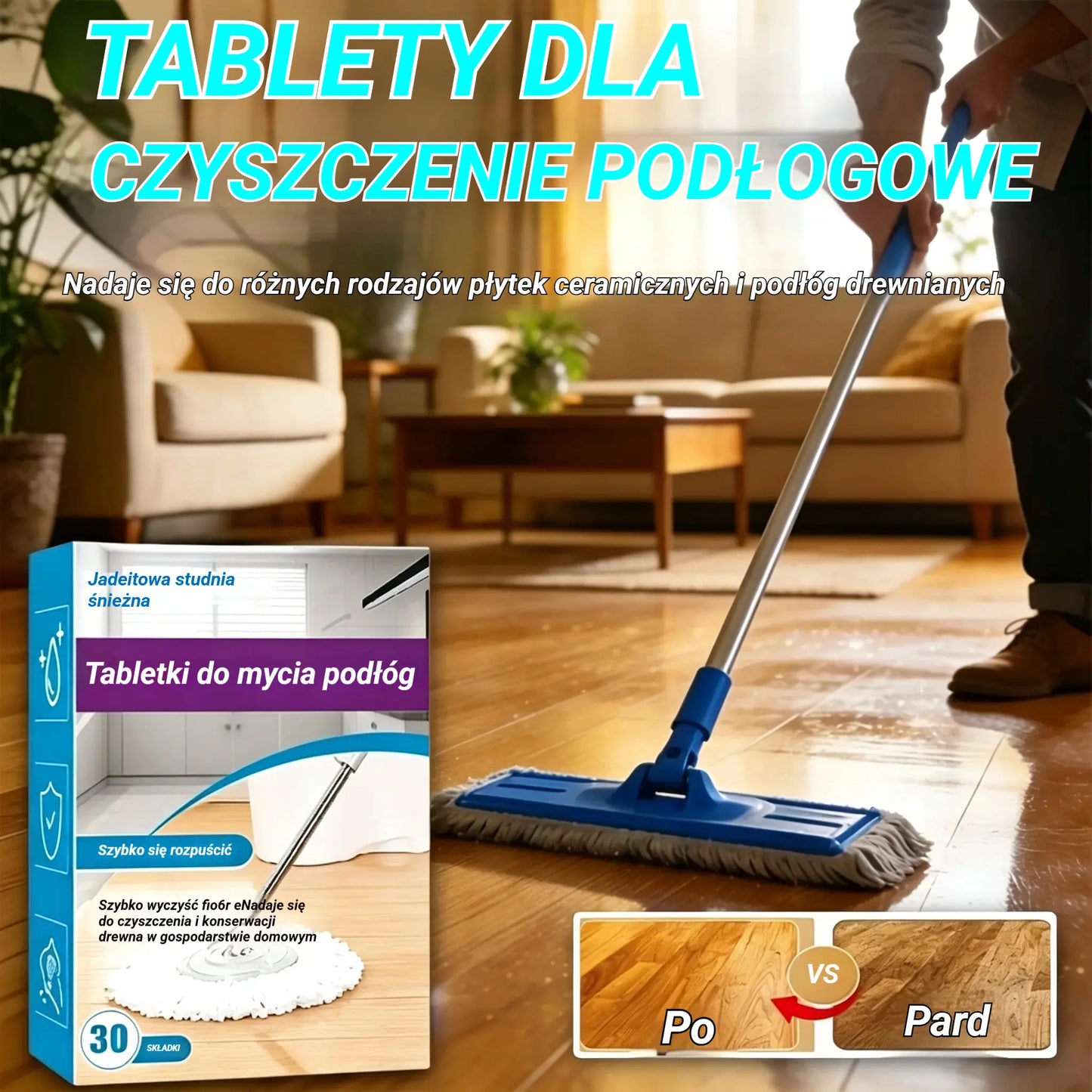 3 pudełka (90 chusteczek) za jedyne 99 złotych 🧹 Chusteczki do czyszczenia podłóg 90-szt.: Skutecznie usuwają plamy, świeży zapach 🌿