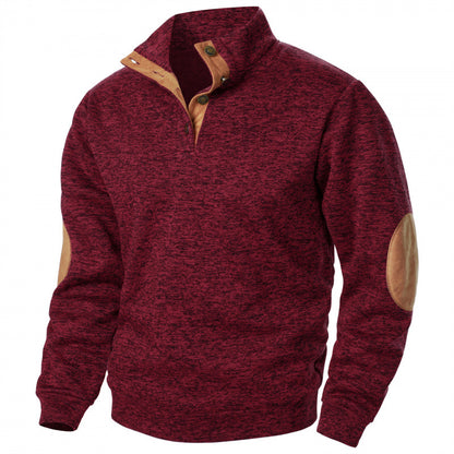 💥Nueva Sudadera de Cuello Alto para Hombre 💥– Estilo casual, cómoda y cálida, con detalles de cuero
