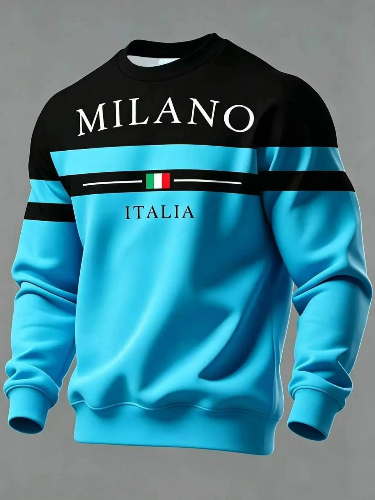 ✨🌟👕【S-6XL】Męskie bluzy z nadrukiem „Milano Italia”