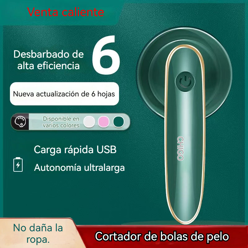 👚🧶 Quitapelusas eléctrico portátil multifuncional: elimina pelusas profesionalmente en prendas de lana, punto y algodón, dejando la ropa como nueva