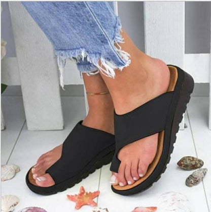👞【Плащане при доставка】💕2026 Дамски ортопедични чехли с плоски кръстове（35-43）🩰