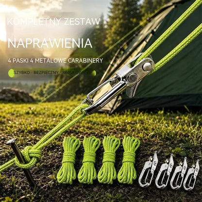 🔧🏕️ Napinacz liny bez węzła z rolką | Szybka regulacja do namiotów, markiz i sprzętu outdoorowego