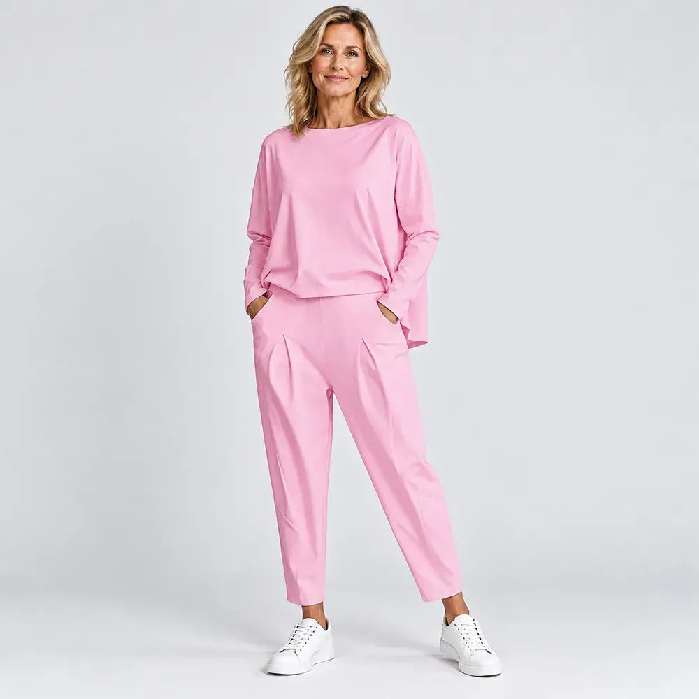 【S-5XL】💖Súprava nohavíc s dlhým rukávom a okrúhlym výstrihom, dvojdielna súprava