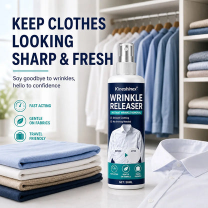 3 butelki za 109 zł👔✨ Spray do usuwania zagnieceń z ubrań – natychmiastowe wygładzenie bez żelazka, idealny w podróży, bez elektryzowania się i zapewniający świeżość ubrań.