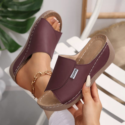 【Ponuda】 👡 【36-43】 2025. Nova europska i američka moda papuča na klin za plažu s ribljim ustima