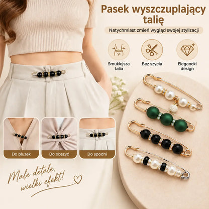 ✨ Eleganckie perłowe klipsy do regulacji talii i dekoltu (zestaw 12 sztuk: 6 wzorów × 2 sztuki) 👗 | 💎 Bez szycia · Eleganckie i praktyczne