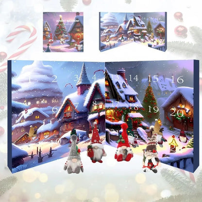 🎄🎅✨【1 set, 24 prozorčića】Adventski kalendar 2026. s patuljcima – 1 nasumični patuljak i 23 različite figure od PVC-a / pliša.