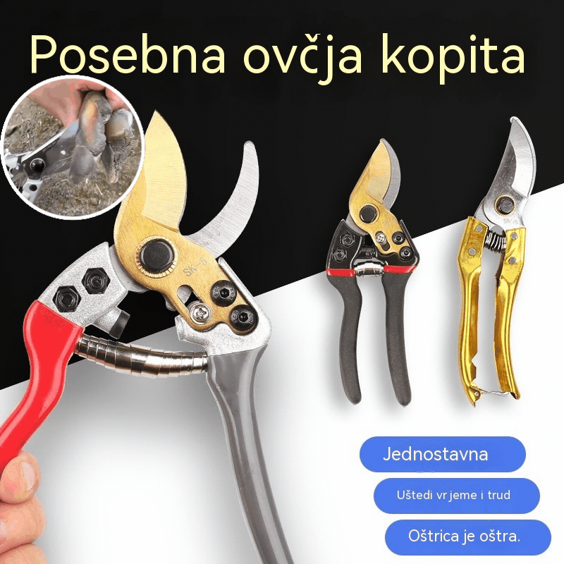 🥰Najniža cijena ograničeno vrijeme🐏✂️【Akcija – Popust do 50%!】Škare za šišanje ovčjih, kravljih i konjskih kopita, višenamjenske vrtne škare