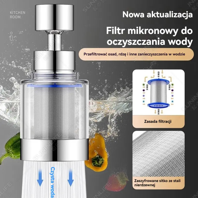 🔥💦【Płatność przy odbiorze】Uniwersalny filtr napowietrzający z interfejsem ze stali nierdzewnej
