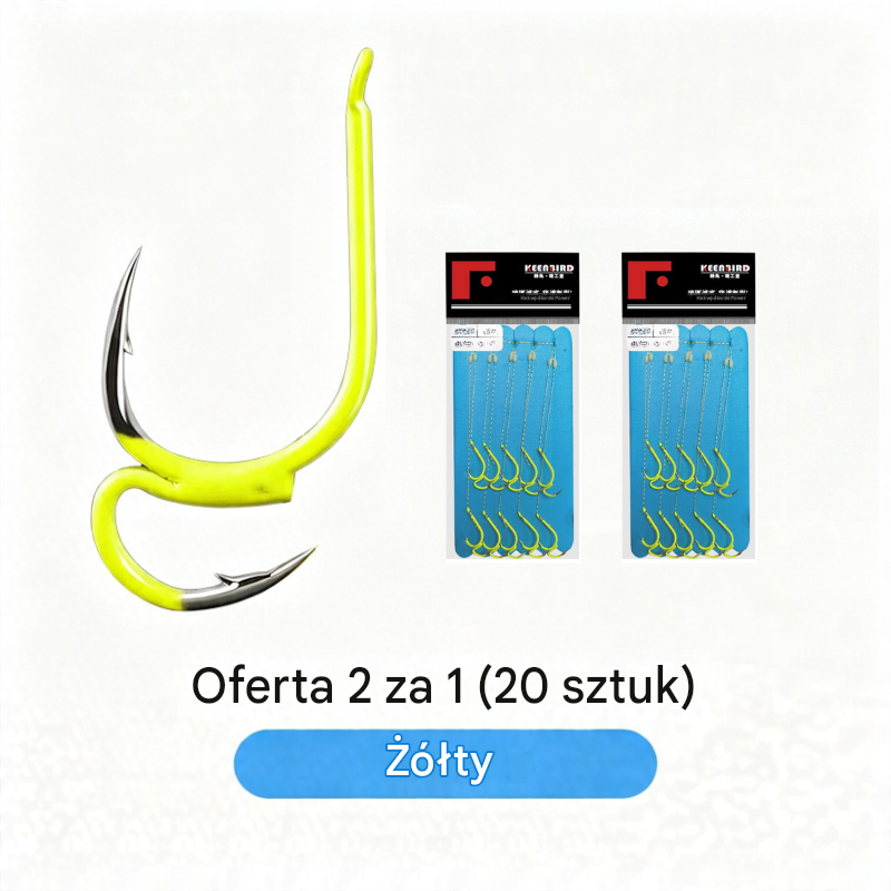 🔥  ❤️‍🔥 (20 sztuk) Ultra ostre klasyczne podwójne haczyki wędkarskie
