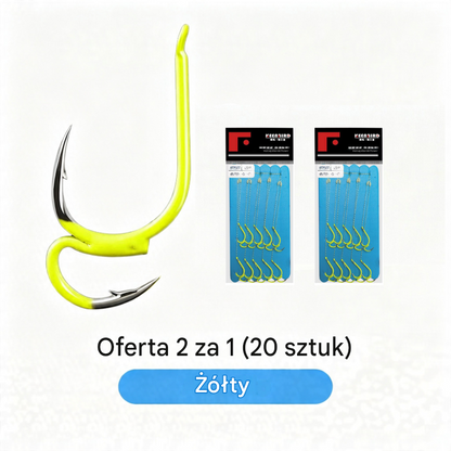 🔥  ❤️‍🔥 (20 sztuk) Ultra ostre klasyczne podwójne haczyki wędkarskie