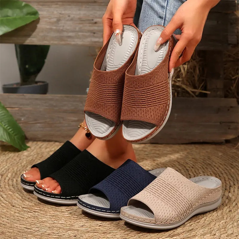 👡 Pożegnaj ból stóp! Kapcie Ortho Elastic Mesh – doskonałe wsparcie łuku stopy i podeszwa antyprzeciążeniowa! 🕊️✨