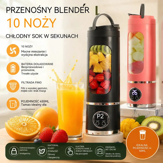 ✨🍹 Bezprzewodowy przenośny blender 🔥 Bezprzewodowa, przenośna konstrukcja