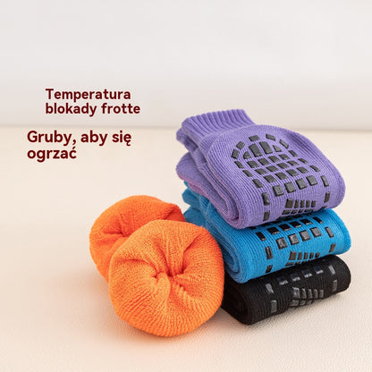 🧦🔥💥Kup 3, a 3 dostaniesz gratis🔥 Zimowe, antypoślizgowe skarpetki podłogowe, bardzo szorstkie i ciepłe, bardzo gruba, wykonane z frotte, Massuje podeszwy stóp