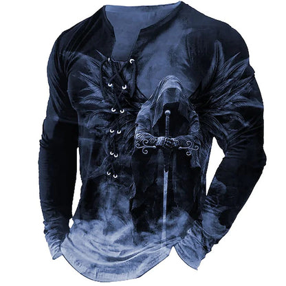 💥【S-4XL】Muška ležerna majica dugih rukava s 3D printom lavova