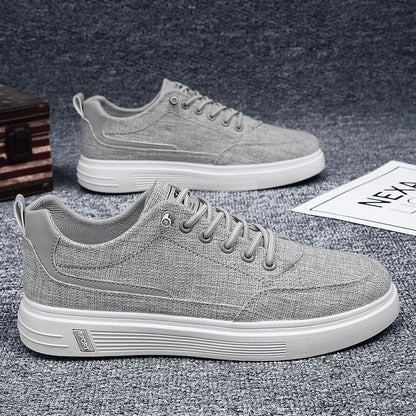 【39-44】【🔥💥50% de descuento】Zapatos de lona informales de lino transpirables, versátiles y modernos para hombre de verano