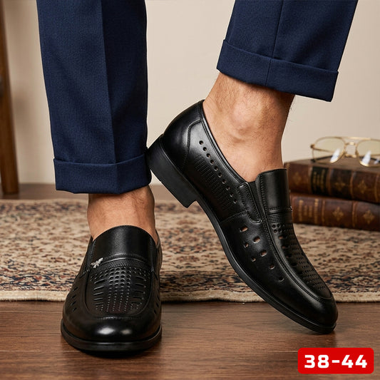 👞💫【Wysokiej jakości skóra naturalna】Buty męskie wykonane w 100% z pełnoziarnistej skóry bydlęcej, z miękką podeszwąD