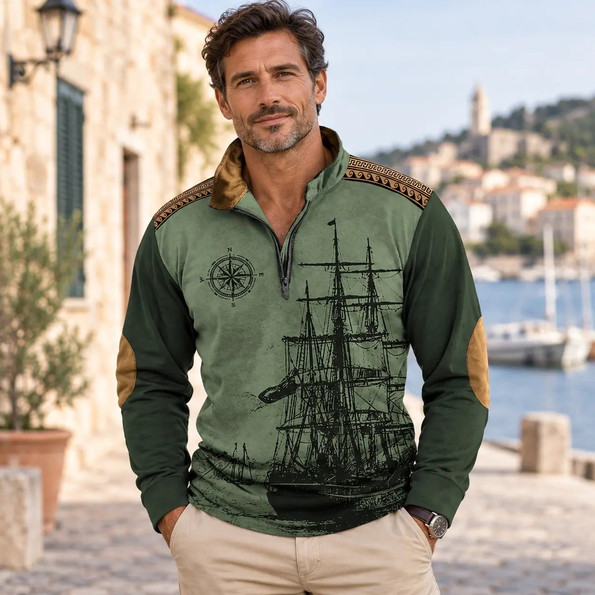 【XS-5XL】🔥Oferta ograniczona czasowo: 50% taniej🔥 Męska koszulka polo ze stójką w stylu marynarskim – Nowy model 2026 – Miękka i wygodna