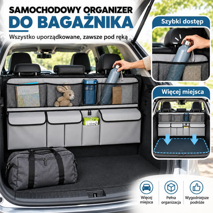 🚗 Wiszący organizer do bagażnika – zwolnij miejsce na podłodze bagażnika i zachowaj porządek! ✨📦