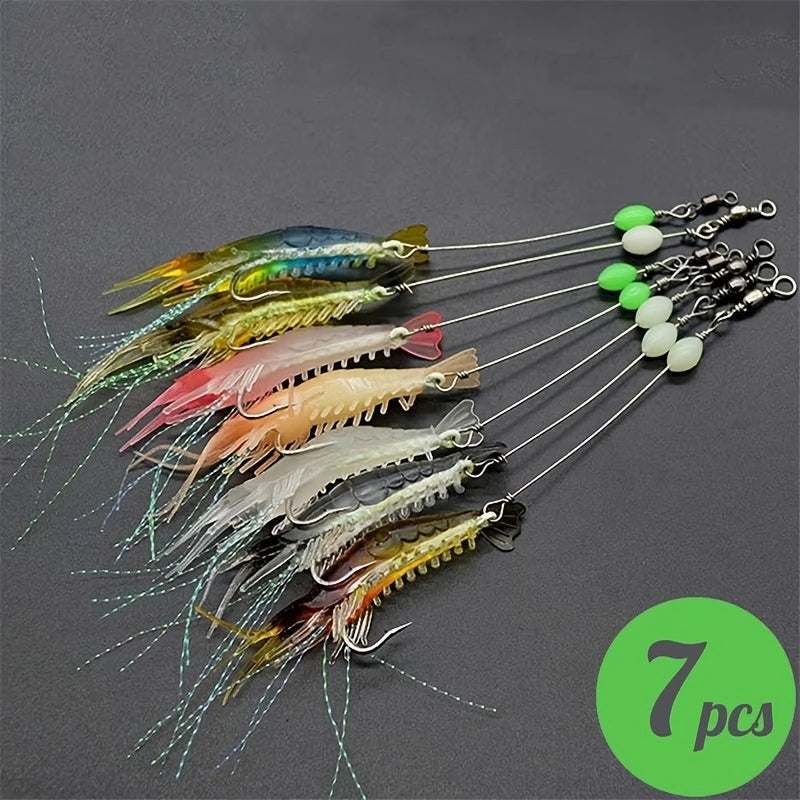 🐟【7 kusov】Mäkké silikónové svietiace tyčinky na krevety