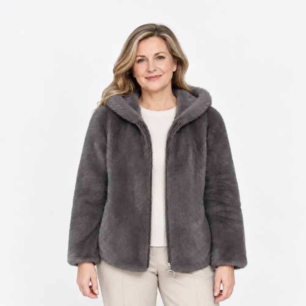 【M-7XL】Chaqueta de invierno de forro polar para mujer: gruesa, reversible, con capucha, térmica y con cremallera.