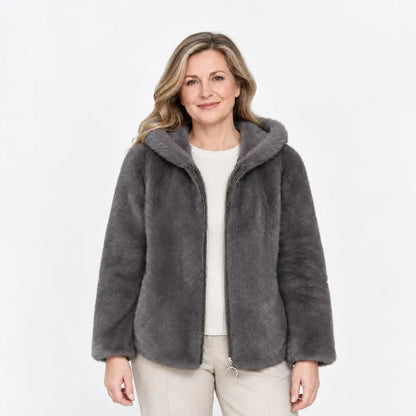 【M-7XL】Chaqueta de invierno de forro polar para mujer: gruesa, reversible, con capucha, térmica y con cremallera.