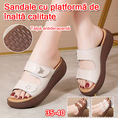 💥🔥【Zniżka ograniczona czasowo】【35-40】🔥Pantofi noi cu talpă moale cu velcro, talpa este cu 5 cm mai înaltă