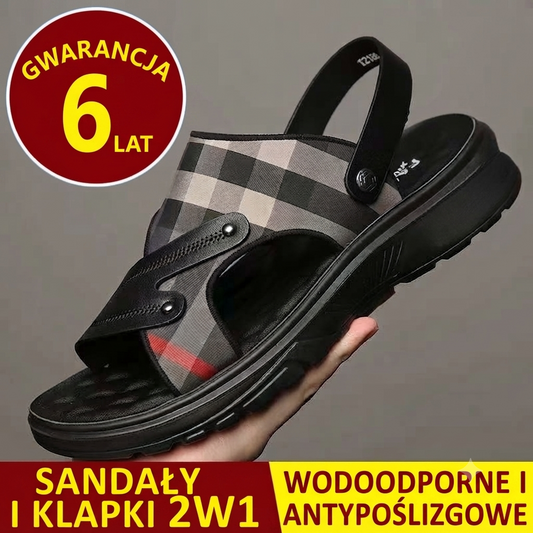 【2 w 1】Letnie nowe sandały ze skóry naturalnej, miękka cholewka i elastyczna podeszwa